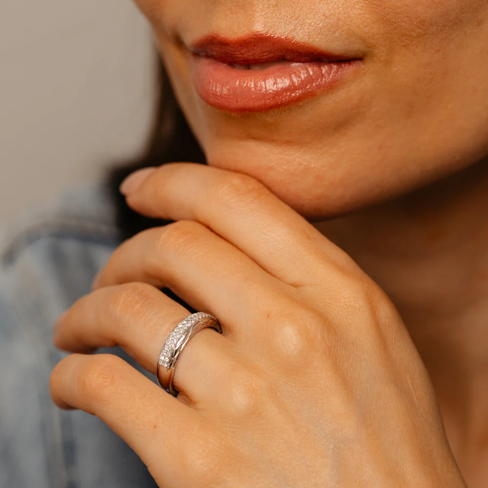 Luminesce Lab Grown 1/4 Carat Diamond Ring in Sterling Silver - Image 3