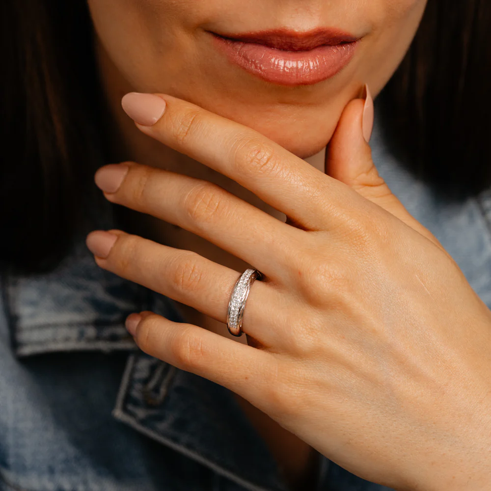 Luminesce Lab Grown 1/4 Carat Diamond Ring in Sterling Silver - Image 4