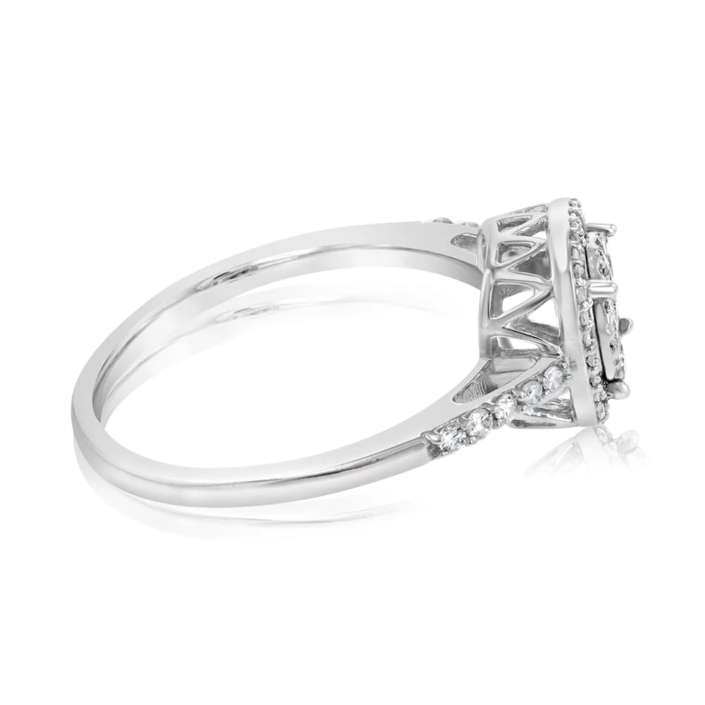 Luminesce Lab Grown 1/4 Carat Diamond Silver Ring - Image 2