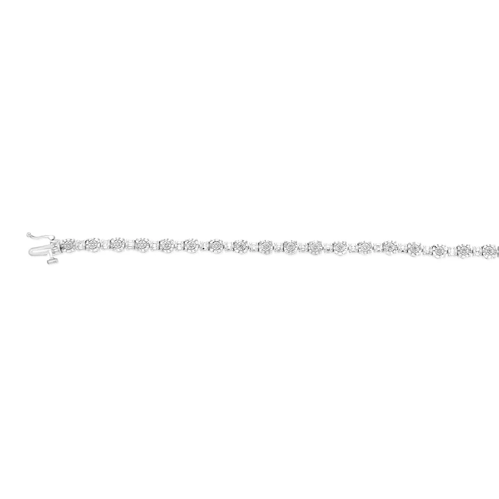 Luminesce Lab Grown 1/4 Carat Diamond Tennis Bracelet in Sterling Silver - Image 2
