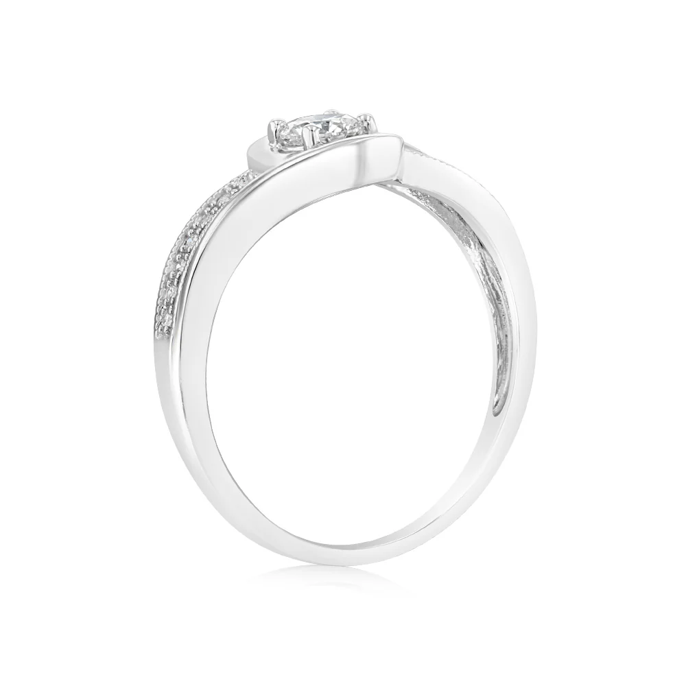 Luminesce Lab Grown 1/4 Carat Wrap Around Ring in Sterling Silver - Image 3