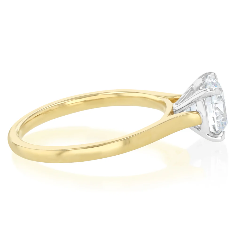 Luminesce Lab Grown 1.40 Carat Diamond Solitaire Ring in 9ct Yellow Gold - Image 2