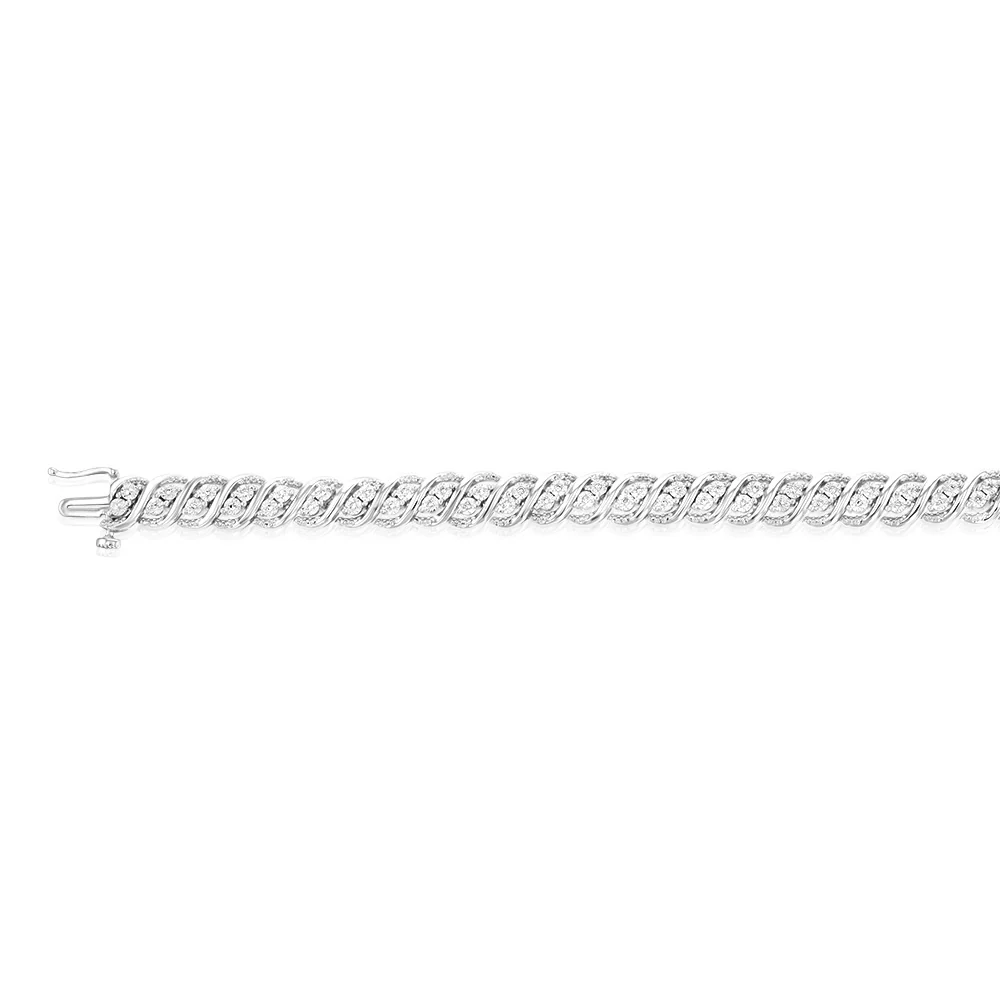 Luminesce Lab Grown 1/4Carat Diamond Bracelet in Sterling silver - Image 2