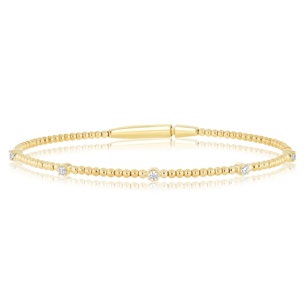 Luminesce Lab Grown 1/5 Carat Diamond Bangle in 9ct Yellow Gold