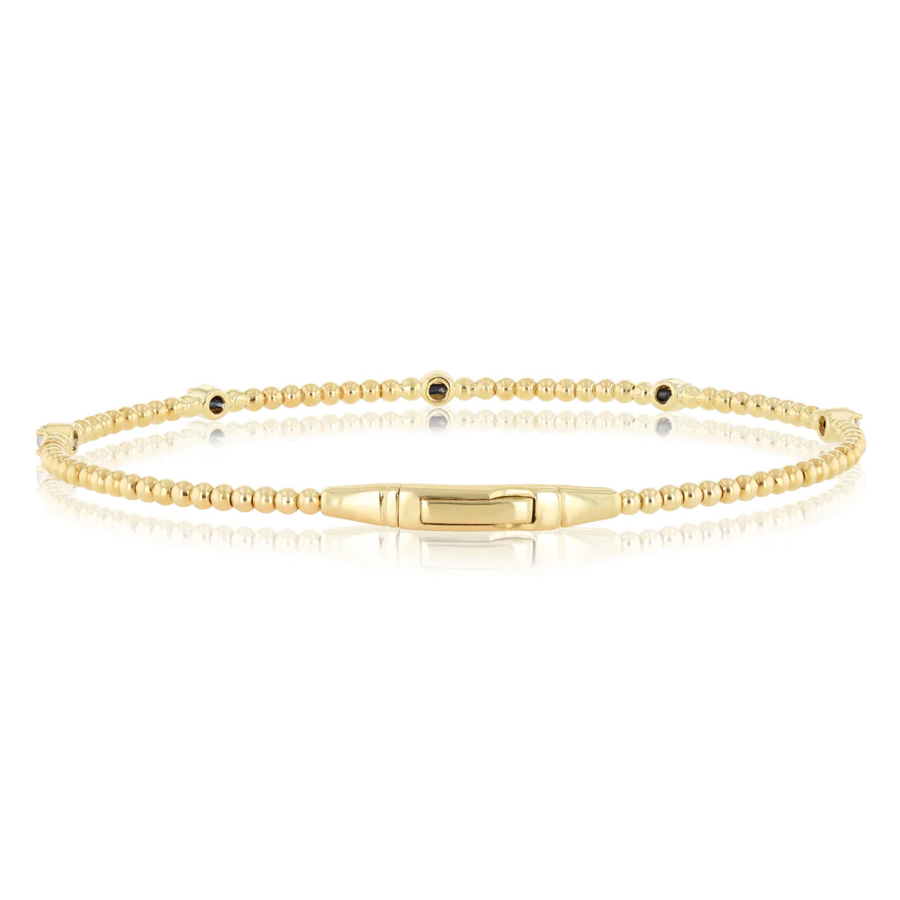 Luminesce Lab Grown 1/5 Carat Diamond Bangle in 9ct Yellow Gold - Image 2