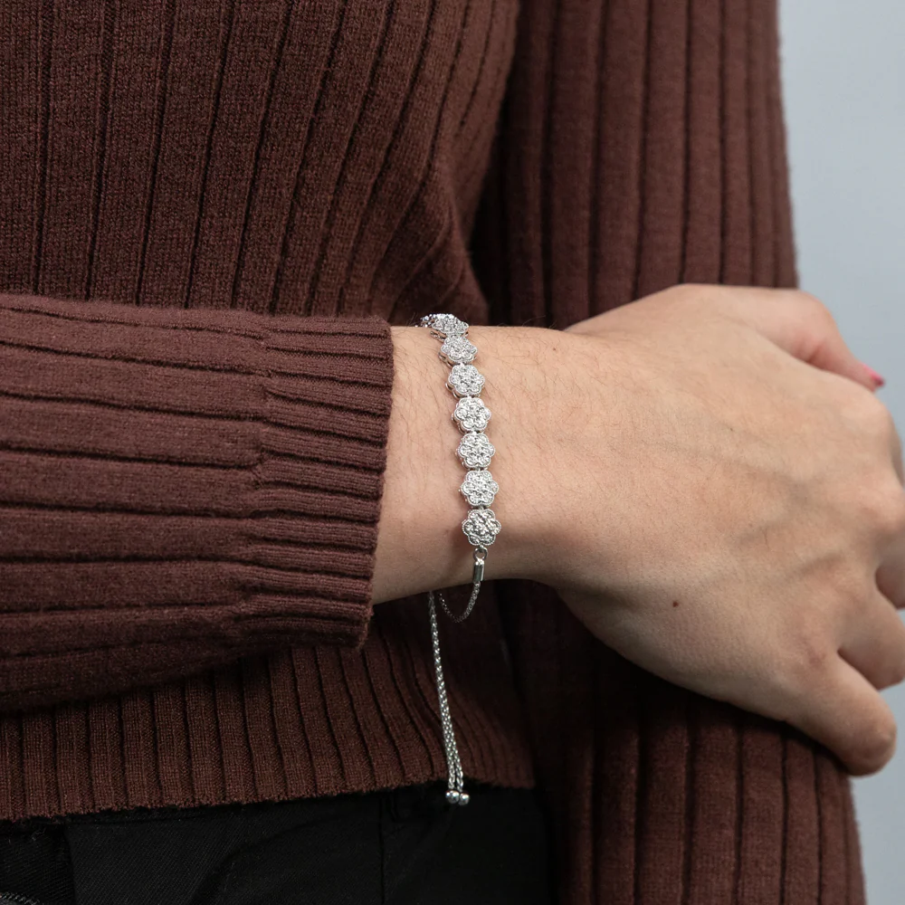 Luminesce Lab Grown 1/5 Carat Diamond Bolo Bracelet in Sterling Silver - Image 3