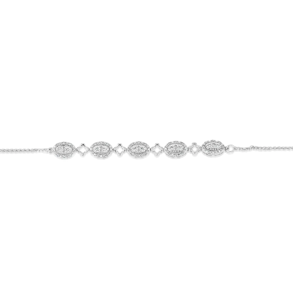 Luminesce Lab Grown 1/5 Carat Diamond Bracelet in Sterling Silver - Image 2