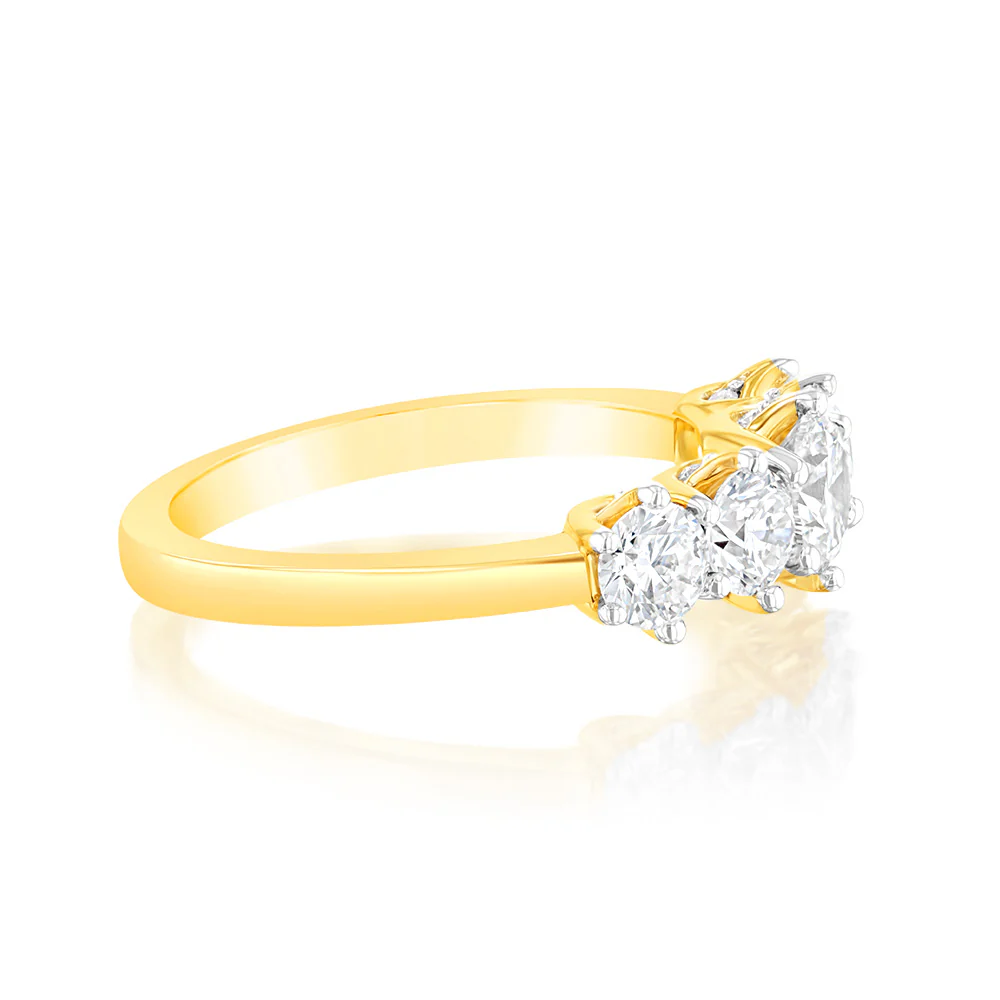 Luminesce Lab Grown 1.5 Carat Diamond Dress Ring in 9ct Yellow Gold - Image 2