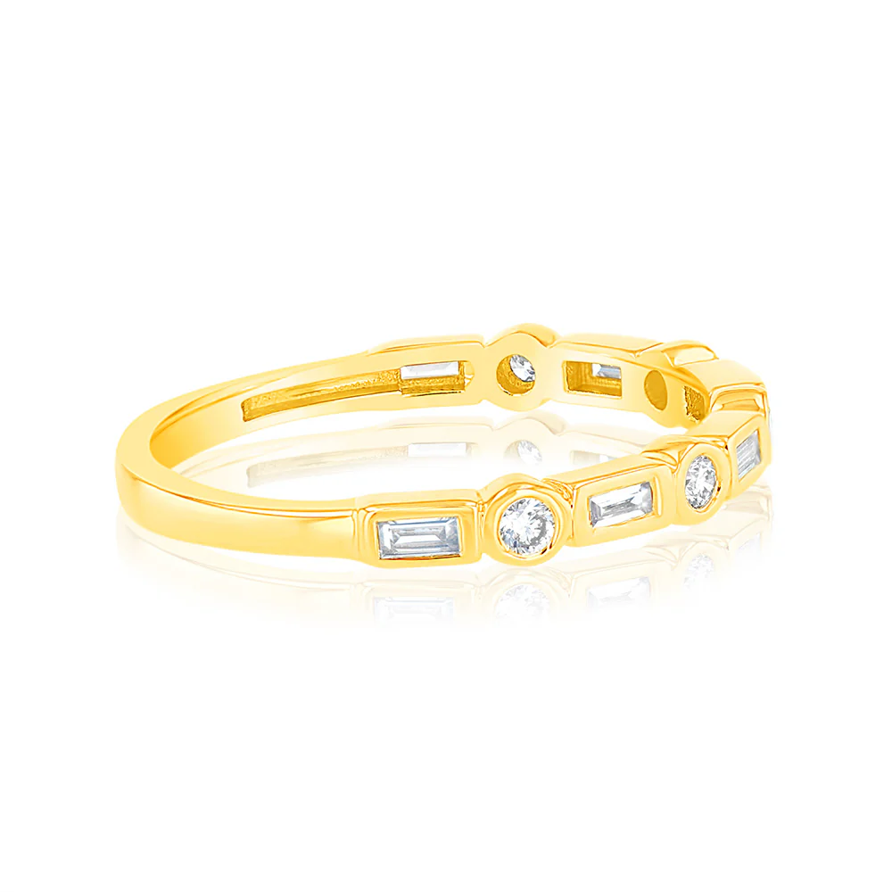 Luminesce Lab Grown 1/5 Carat Diamond Eternity Ring in 9ct Yellow Gold - Image 2