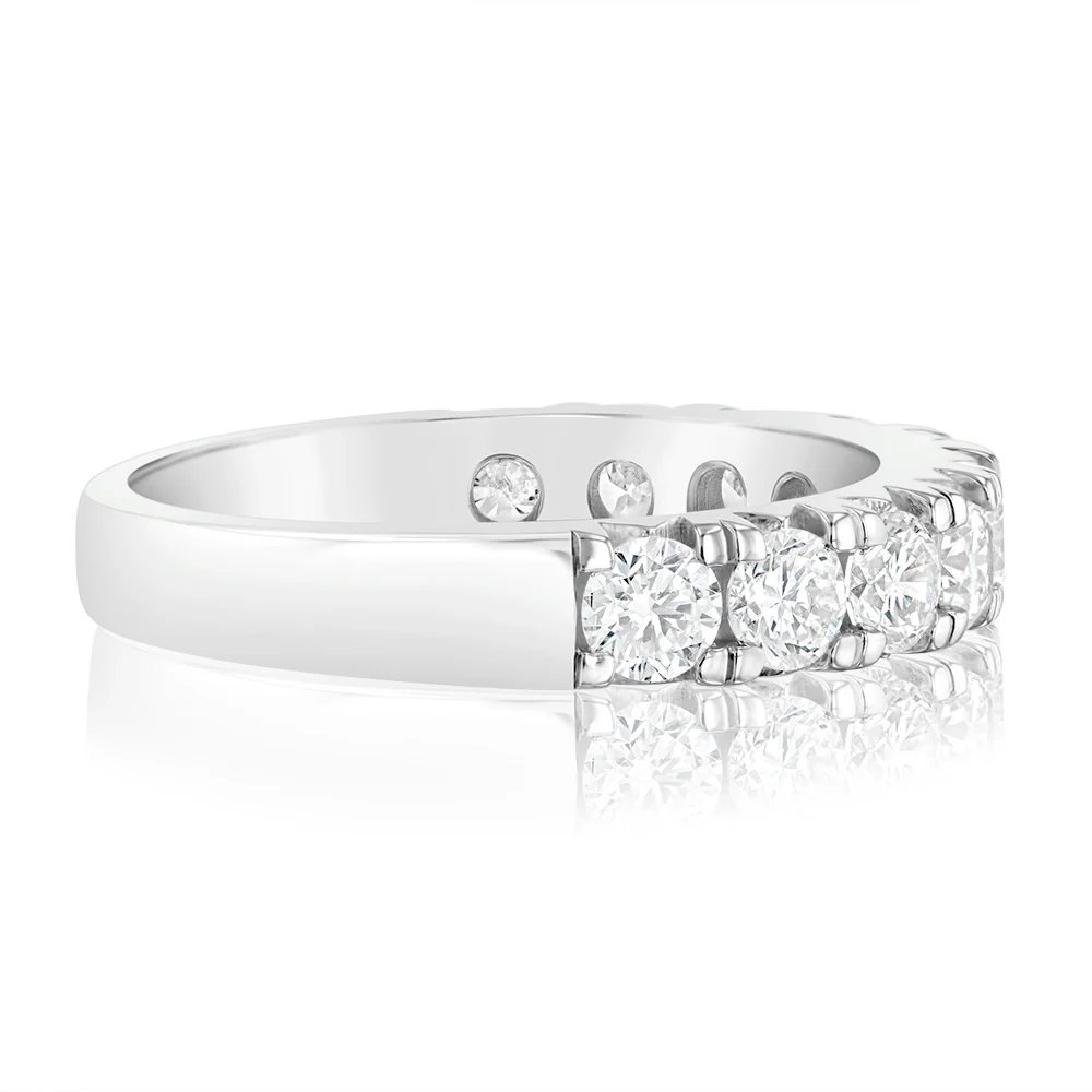 Luminesce Lab Grown 1.5 Carat Diamond Eternity Ring in Sterling Silver - Image 2