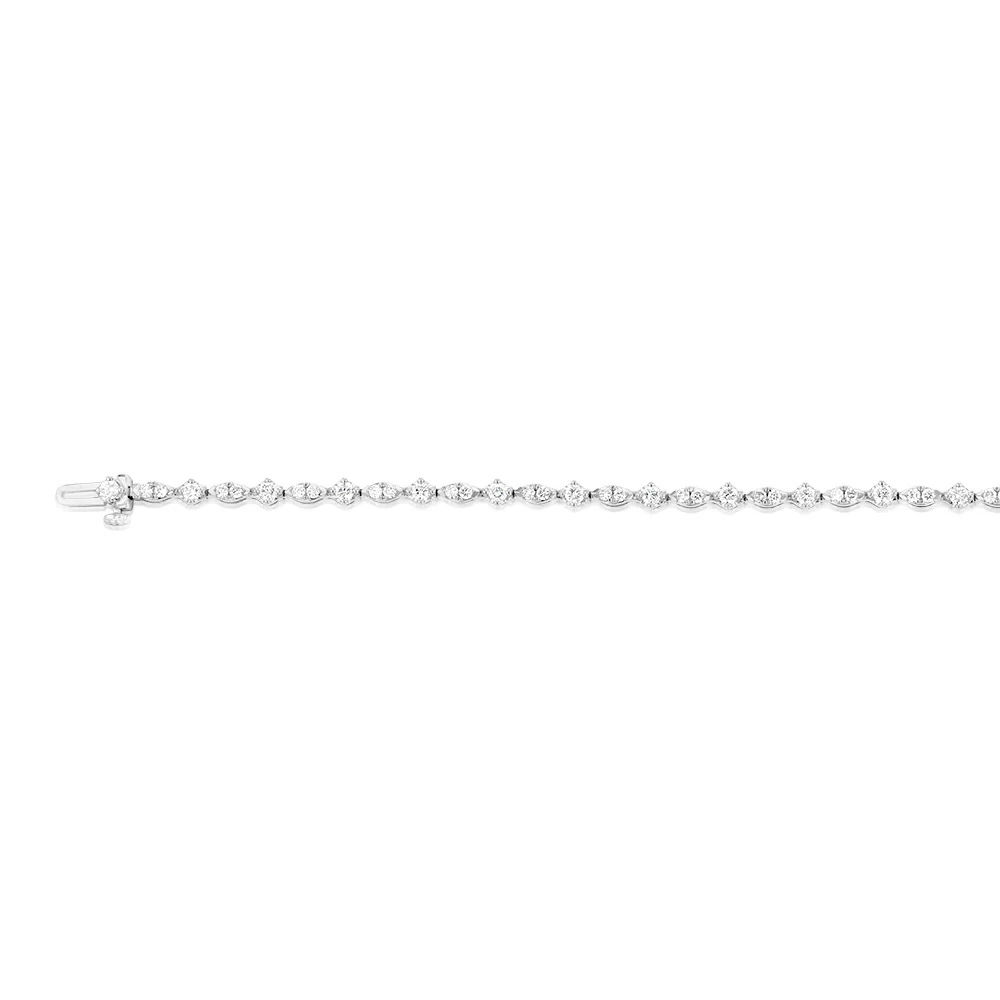 Luminesce Lab Grown 1.5 Carat Diamond Fancy Bracelet in 9ct White Gold - Image 2