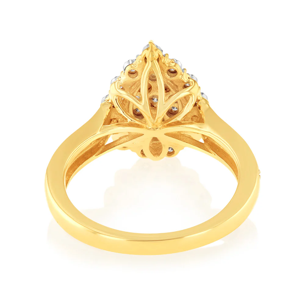Luminesce Lab Grown 1/5 Carat Diamond Ring in 9ct Yellow Gold - Image 3