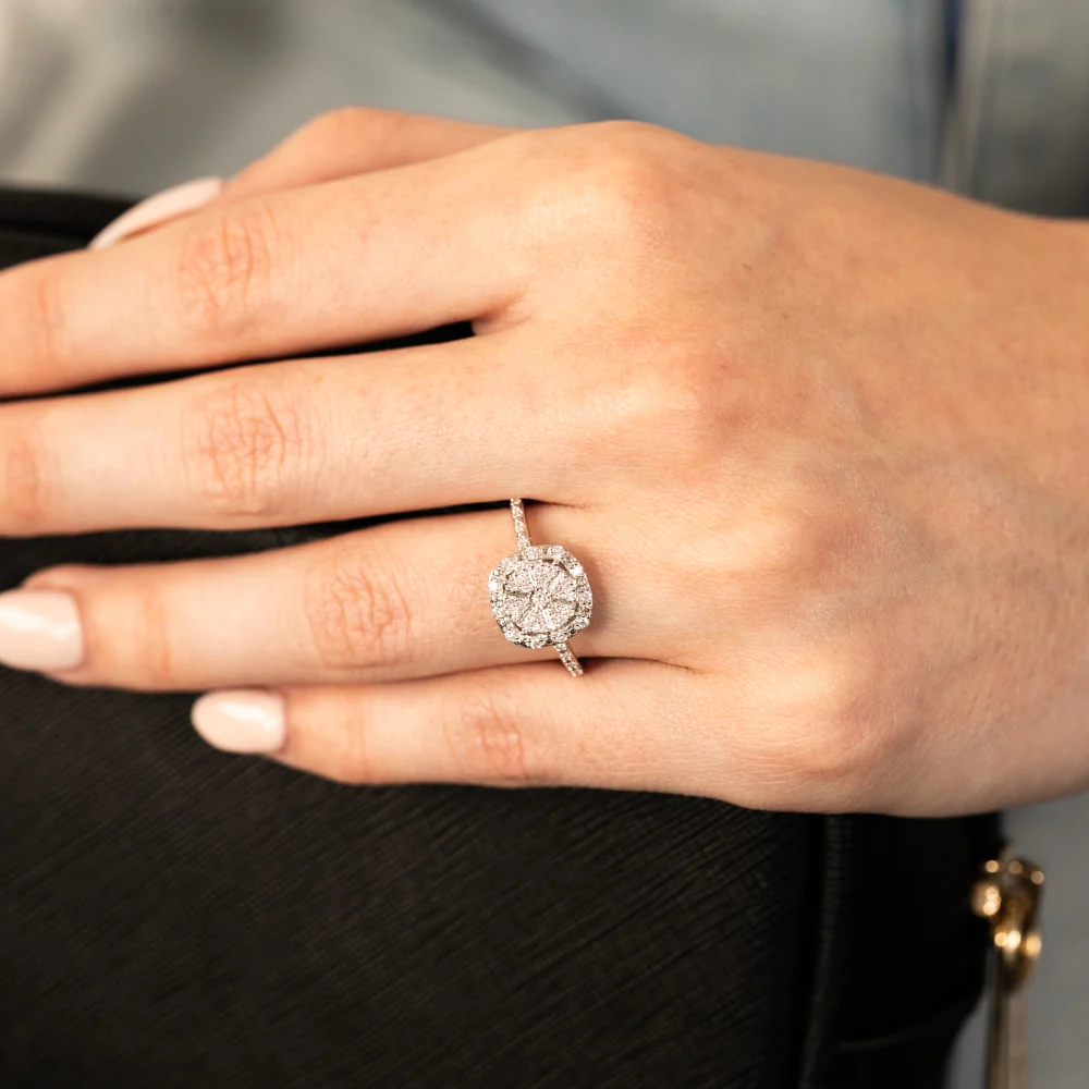 Luminesce Lab Grown 1/5 Carat Diamond Ring in Sterling Silver - Image 5
