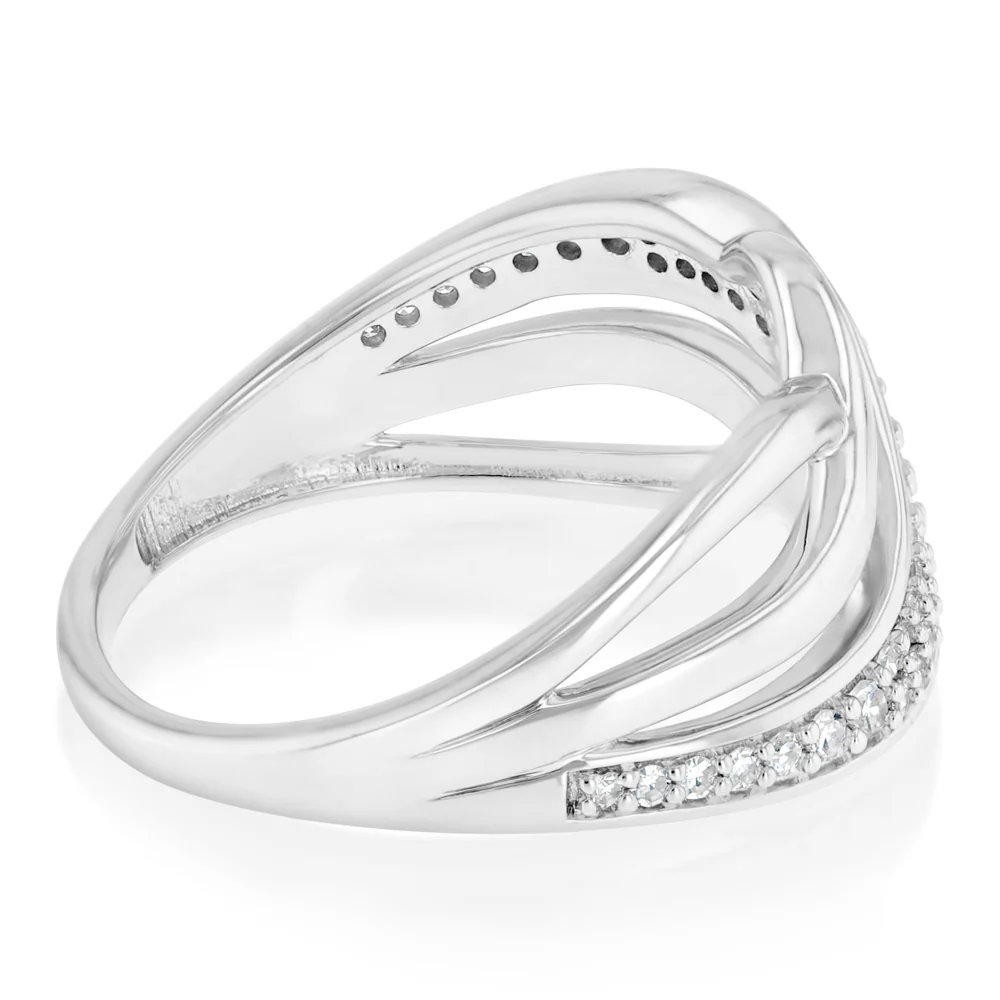 Luminesce lab Grown 1/5 Carat Diamond Ring in Sterling Silver - Image 2