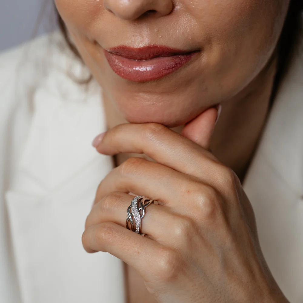 Luminesce lab Grown 1/5 Carat Diamond Ring in Sterling Silver - Image 4