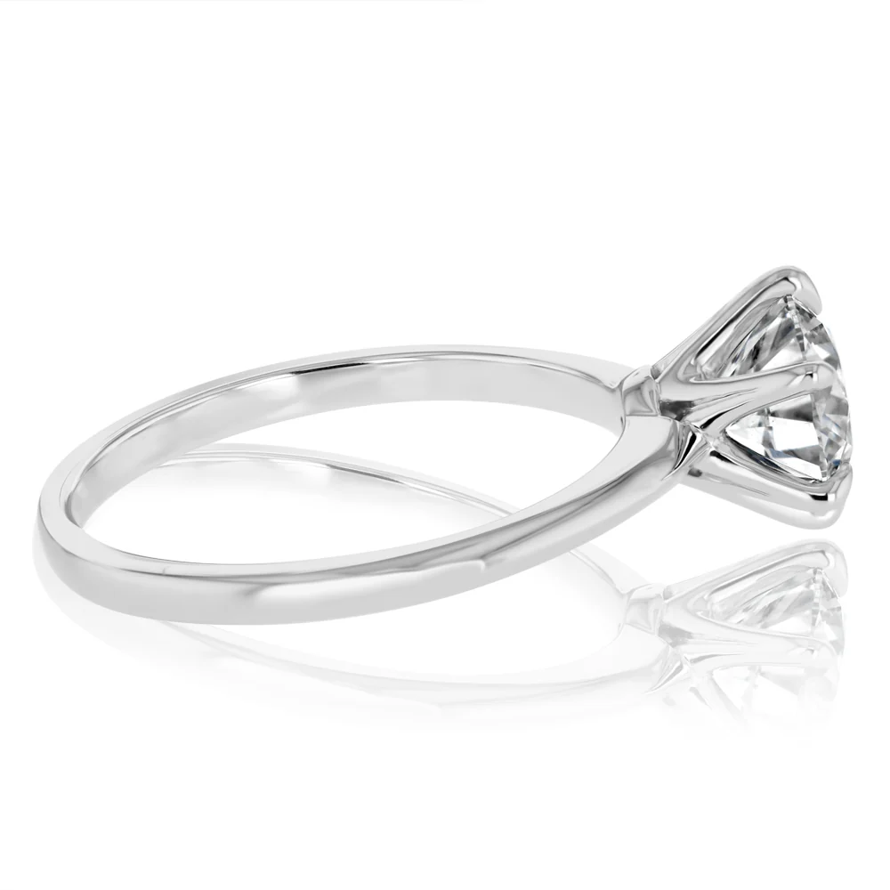 Luminesce Lab Grown 1.5 Carat Diamond Solitaire Ring in 9ct White Gold - Image 2