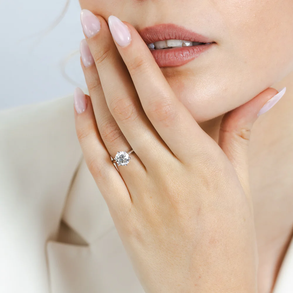 Luminesce Lab Grown 1.5 Carat Diamond Solitaire Ring in 9ct White Gold - Image 3
