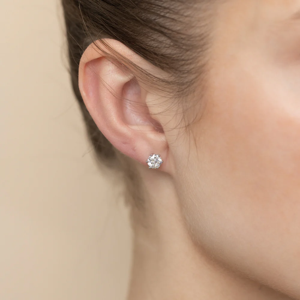 Luminesce Lab Grown 1.5 Carat Diamond Stud Earring in Platinum - Image 2