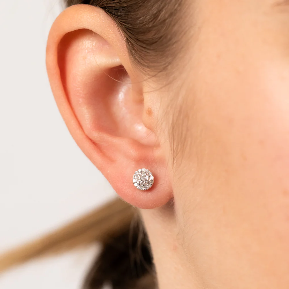 Luminesce Lab Grown 1/5 Carat Diamond Stud Earrings in 9ct Yellow Gold - Image 2