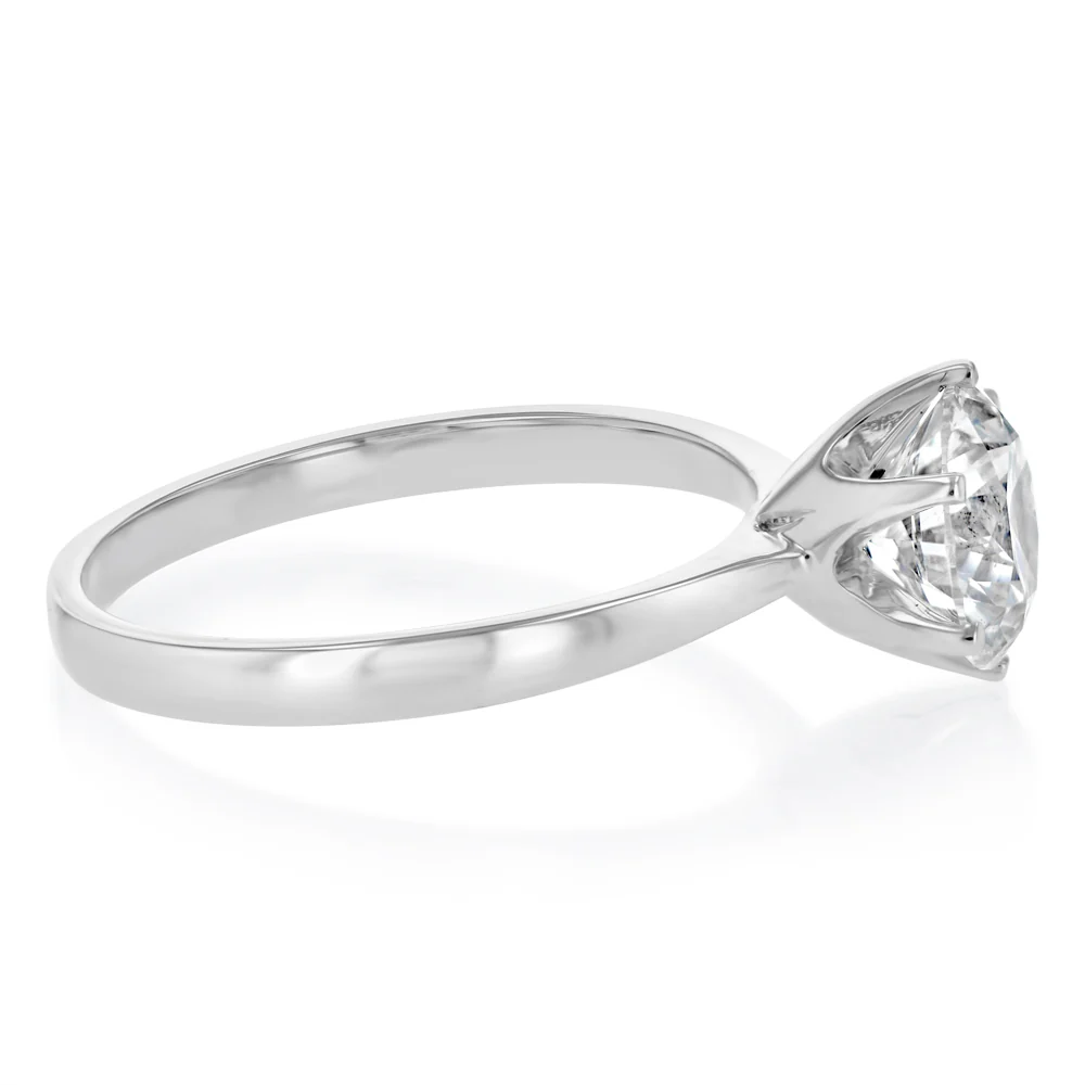 Luminesce Lab Grown 1.5 Carats Certified Diamond Solitaire Ring in 18ct White Gold - Image 2