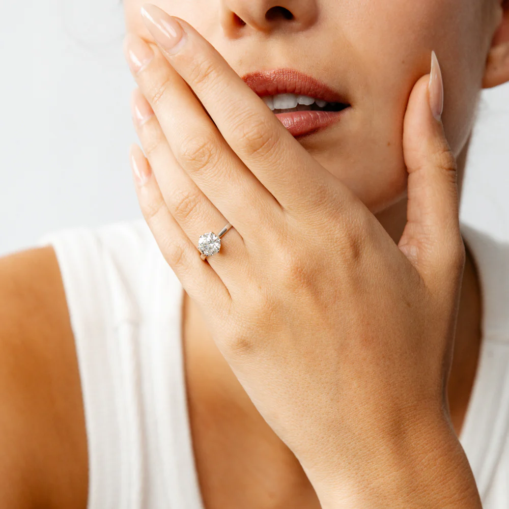Luminesce Lab Grown 1.5 Carats Certified Diamond Solitaire Ring in 18ct White Gold - Image 3