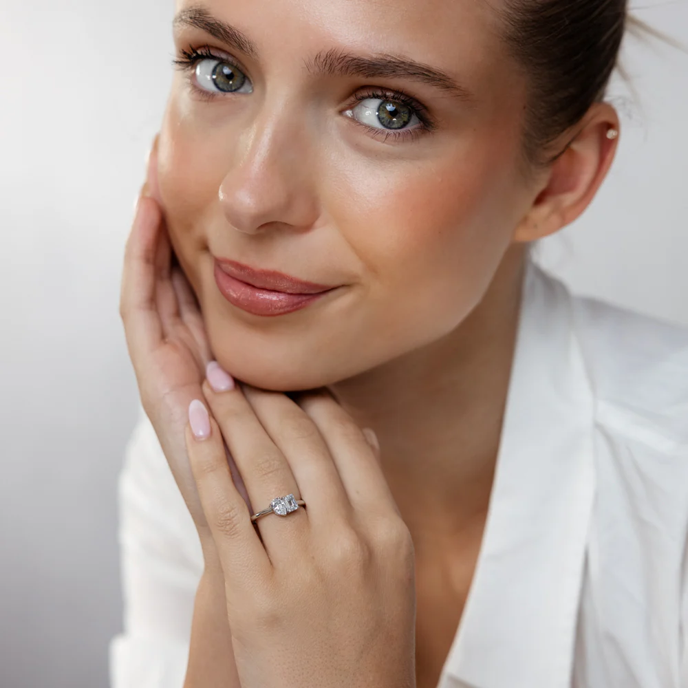 Luminesce Lab Grown 1.50 Carat Diamond Ring in Sterling Silver - Image 4
