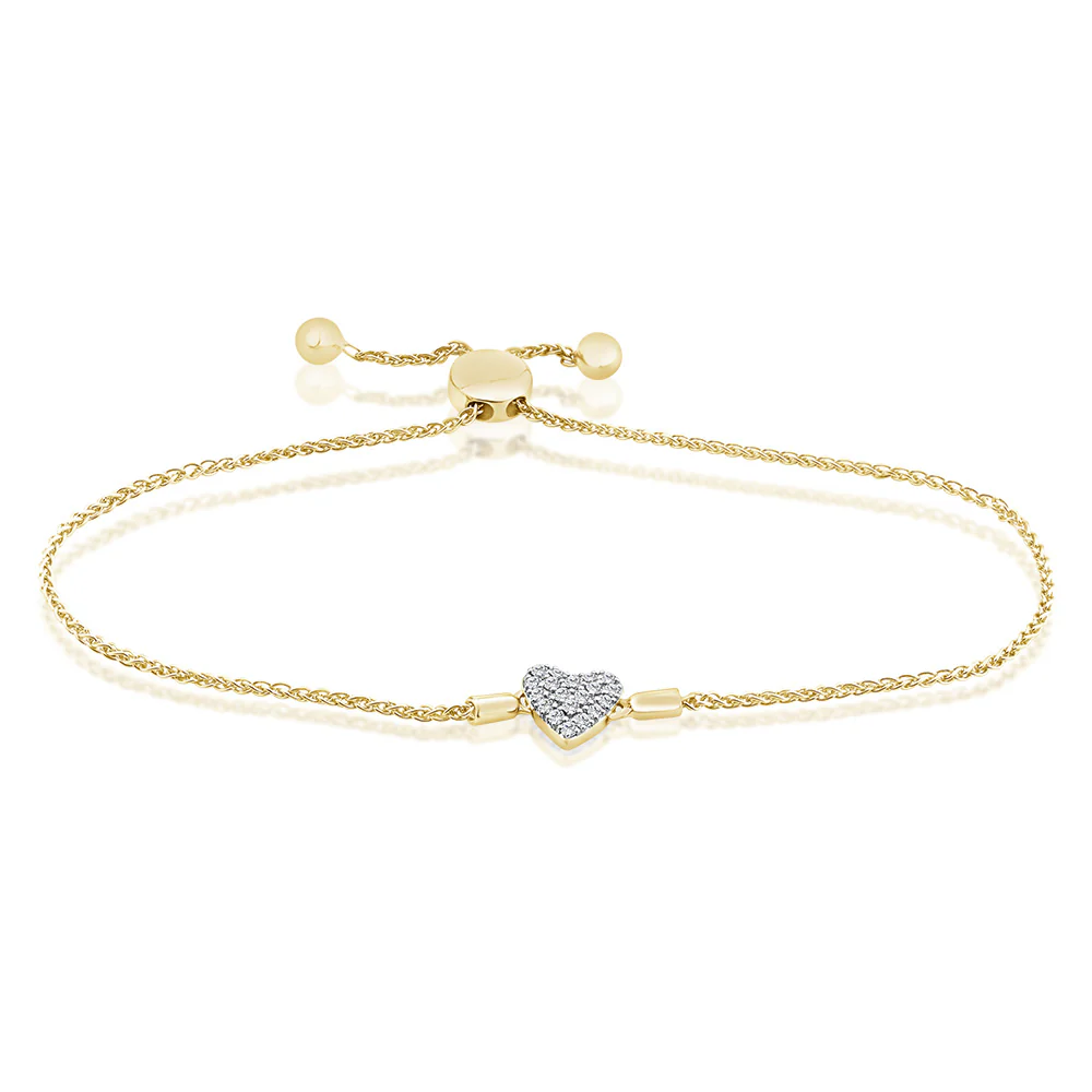 Luminesce Lab Grown 1/6 Carat Diamond Bolo Bracelet in Gold Plated Sterling Silver - Image 4