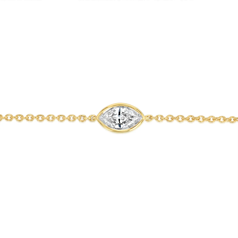 Luminesce Lab Grown 1/6 Carat Diamond Bracelet in 9ct Yellow Gold - Image 3