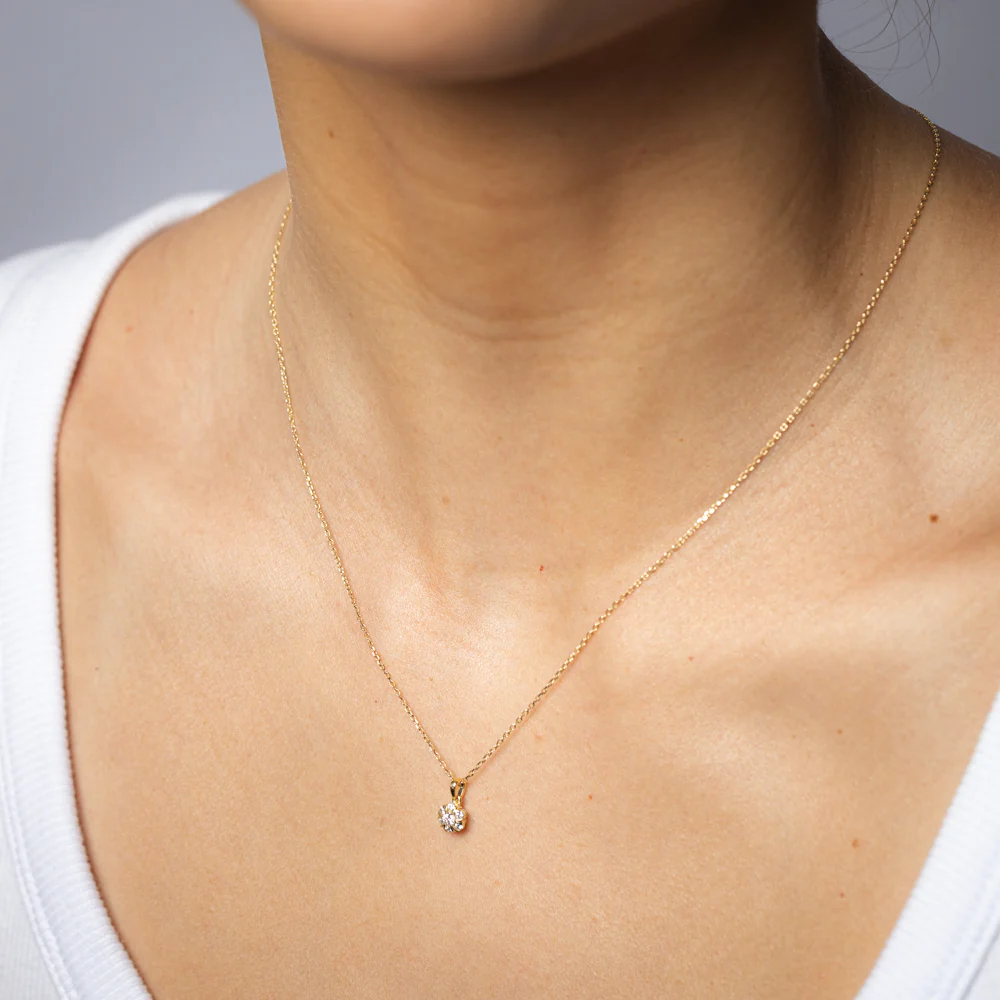 Luminesce Lab Grown 1/6 Carat Diamond Pendant in 9ct Yellow Gold - Image 2
