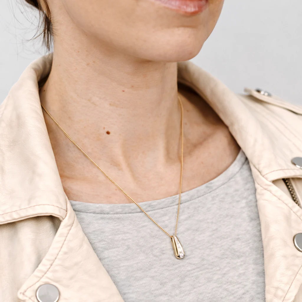 Luminesce Lab Grown 1/6 Carat Diamond Pendant in 9ct Yellow Gold - Image 2