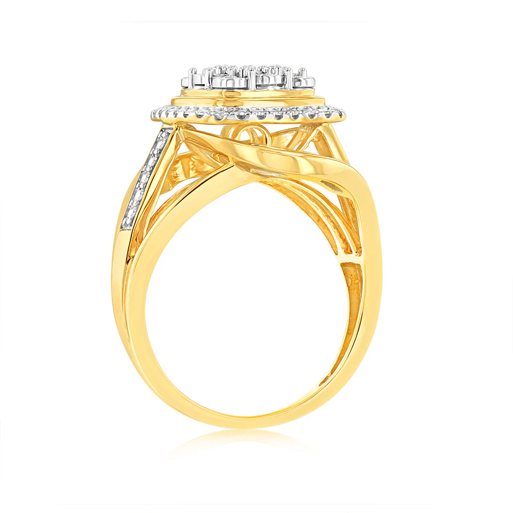 Luminesce Lab Grown 1/6 Carat Diamond Ring in 9ct Yellow Gold - Image 3