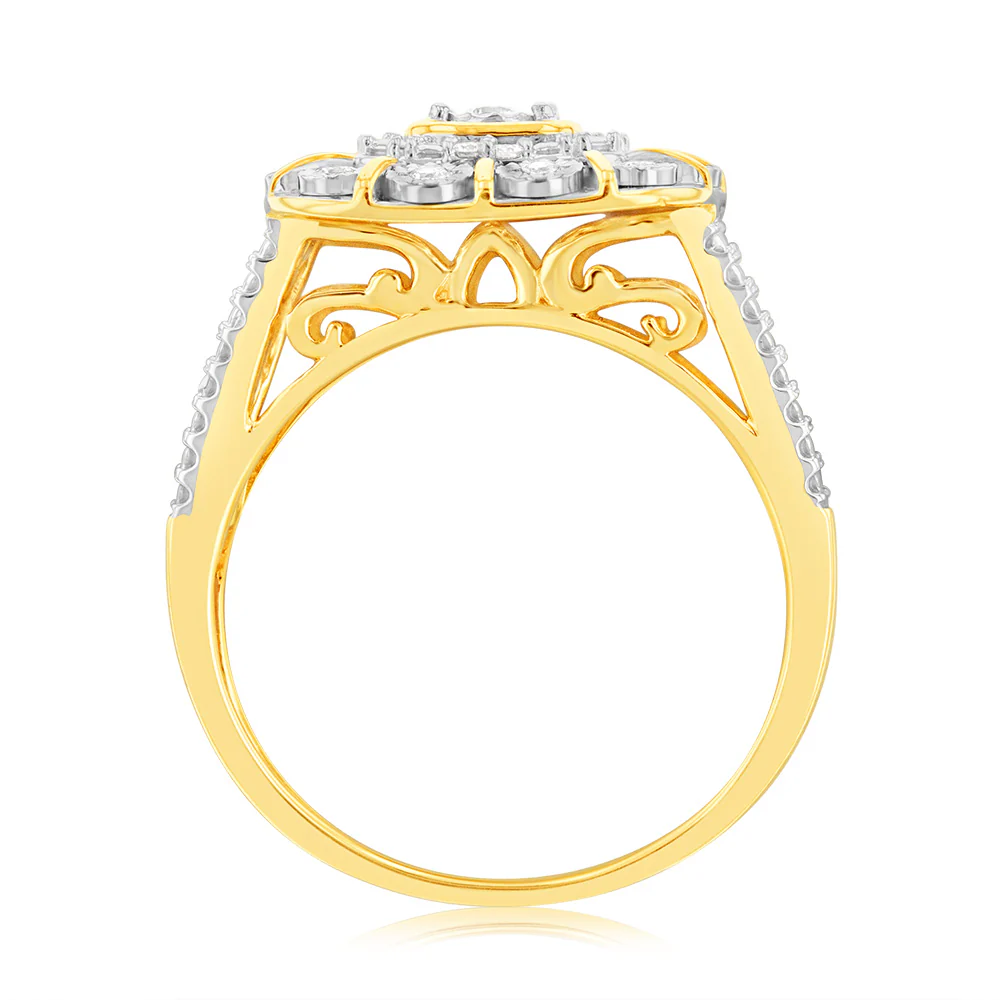 Luminesce Lab Grown 1/6 Carat Diamond Ring in 9ct Yellow Gold - Image 3
