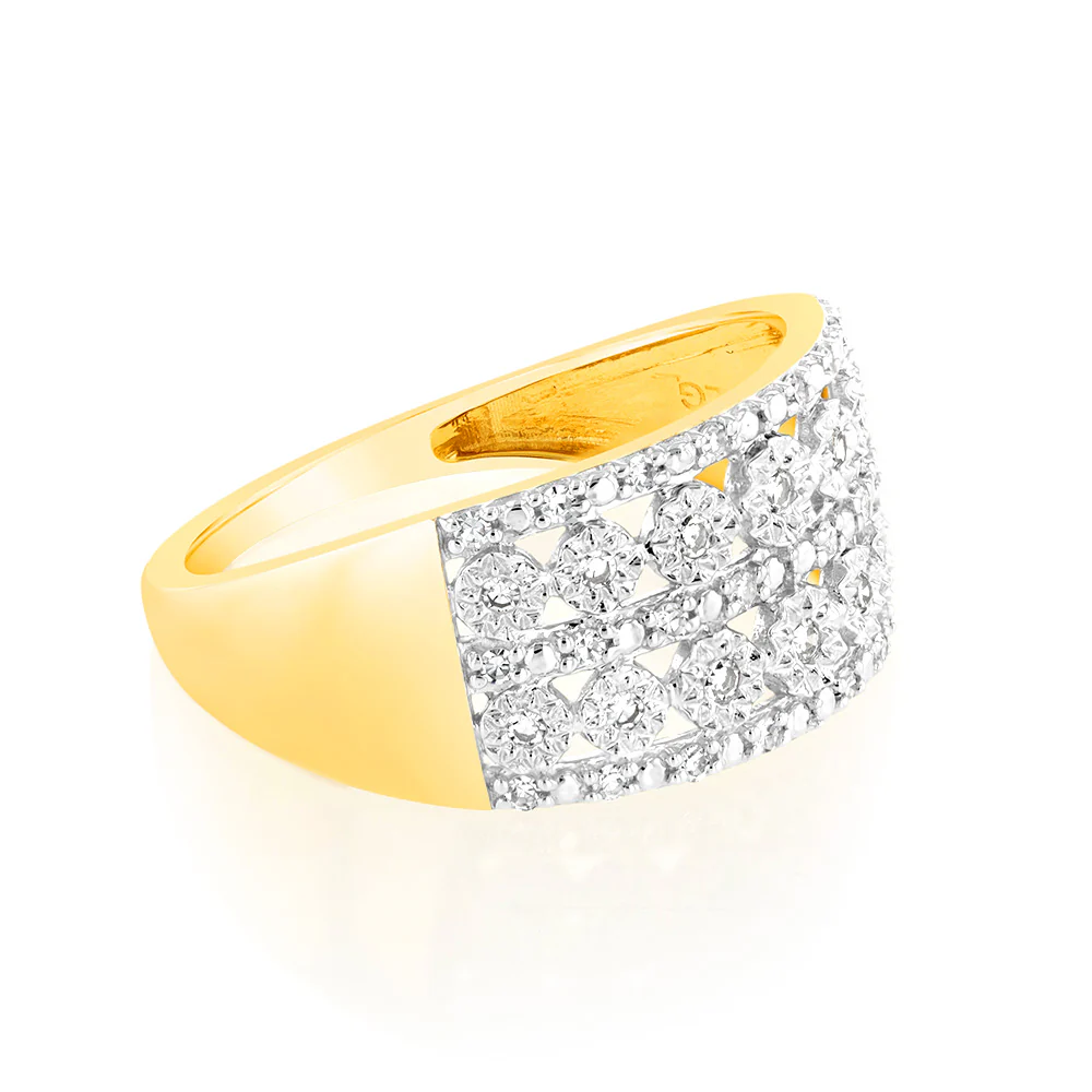 Luminesce Lab Grown 1/6 Carat Diamond Ring in 9ct Yellow Gold - Image 2