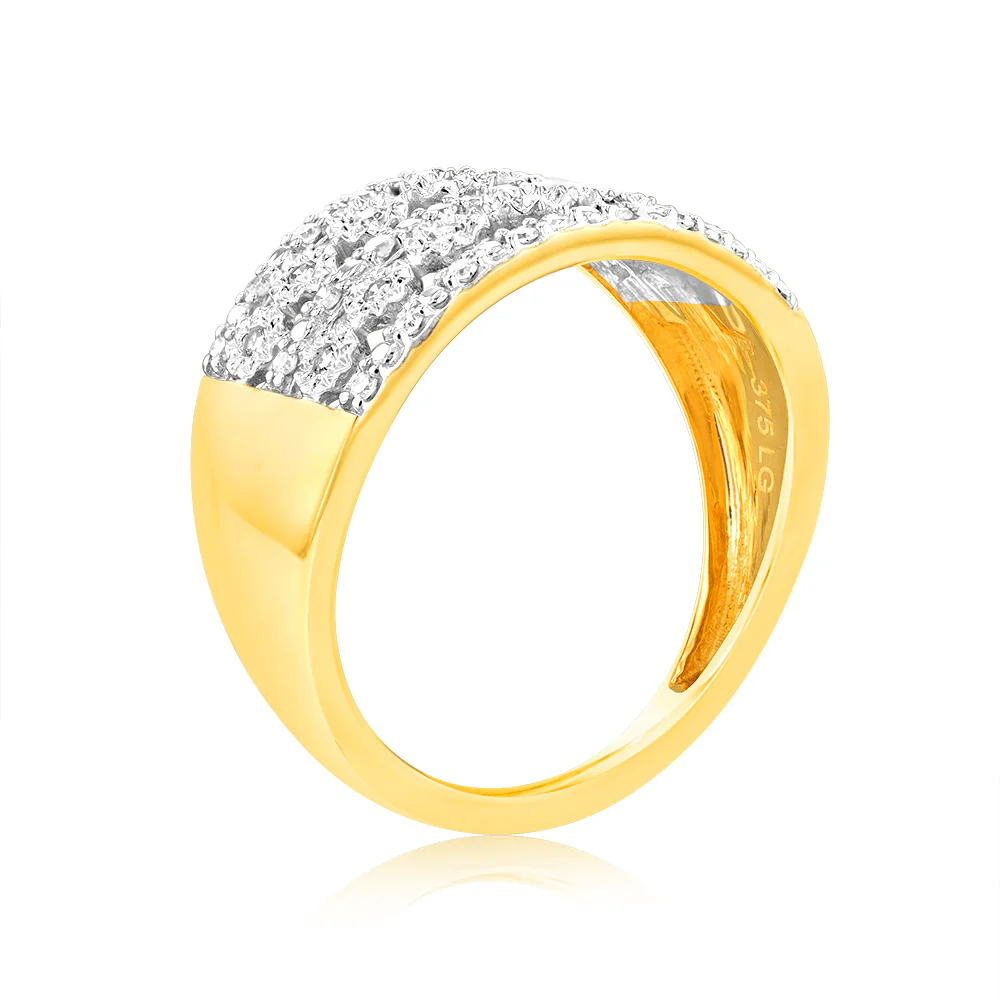 Luminesce Lab Grown 1/6 Carat Diamond Ring in 9ct Yellow Gold - Image 3