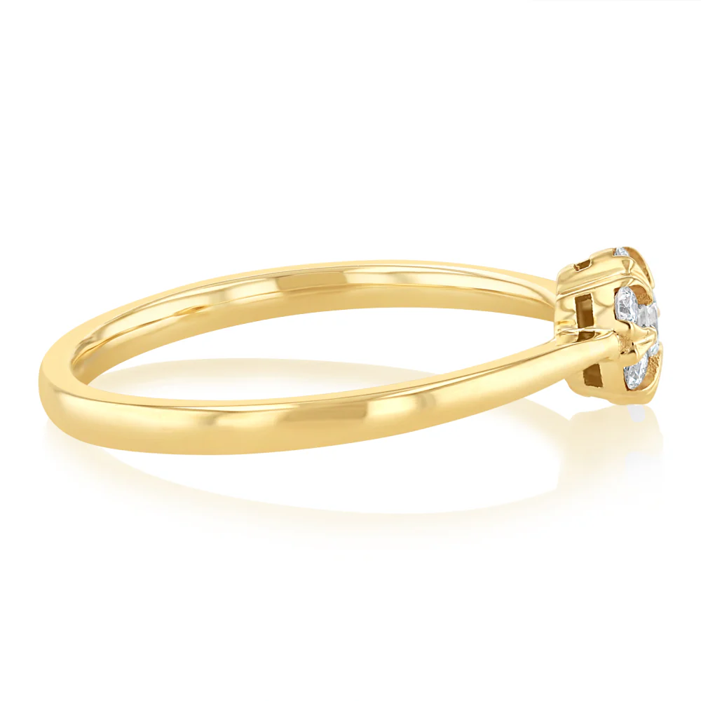 Luminesce Lab Grown 1/6 Carat Diamond Ring in 9ct Yellow Gold - Image 2