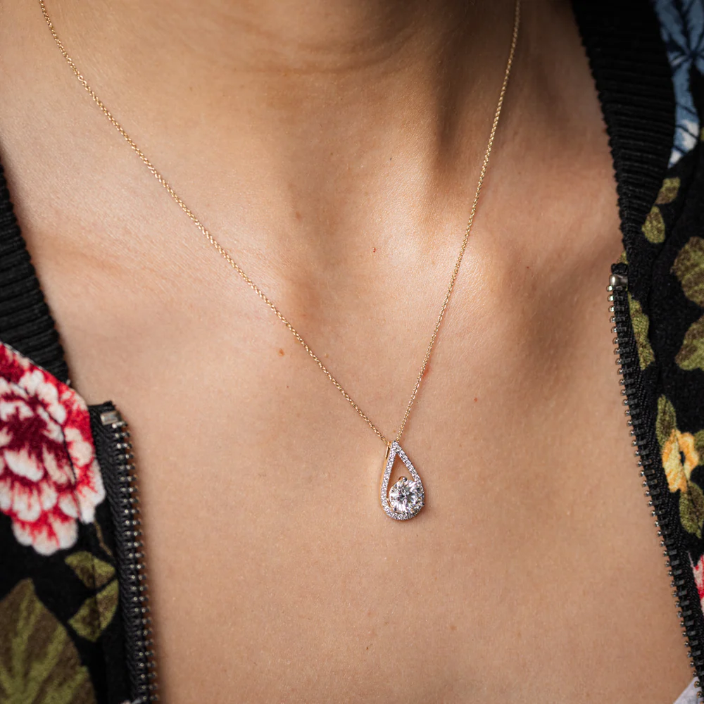Luminesce Lab Grown 1.85 Carat Diamond Pendant in 9ct Yellow Gold - Image 2