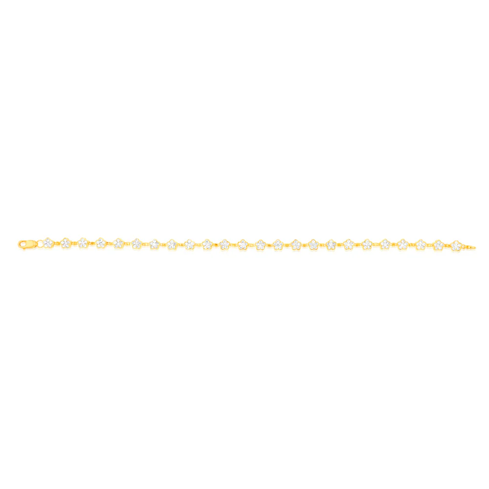 Luminesce Lab Grown 1.9 Carat Diamond 18cm Bracelet in 9ct Yellow Gold - Image 2
