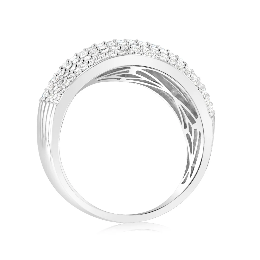 Luminesce Lab Grown 1 Carat Cluster Ring in Sterling Silver - Image 3