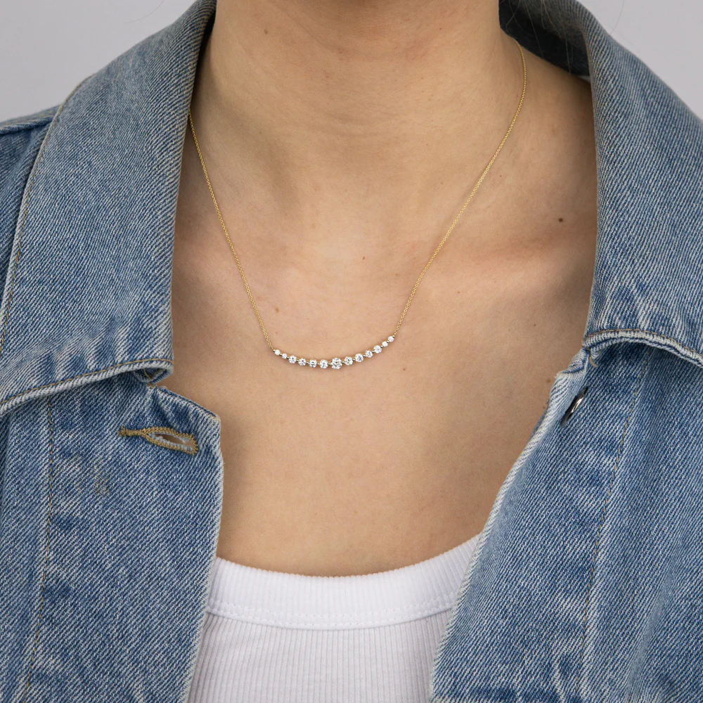 Luminesce Lab Grown 1 Carat Diamond 41cm Necklace in 9ct Yellow Gold - Image 2