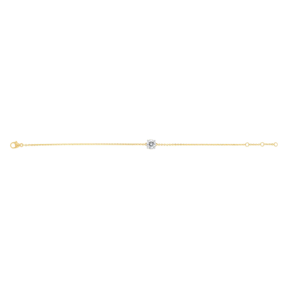Luminesce Lab Grown 1 Carat Diamond Adjustable Bracelet in 9ct Yellow Gold - Image 2
