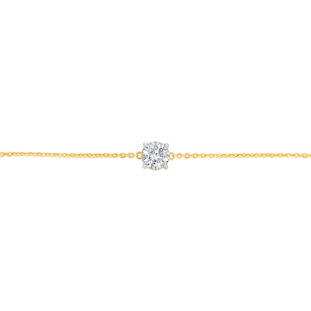 Luminesce Lab Grown 1 Carat Diamond Adjustable Bracelet in 9ct Yellow Gold - Image 3