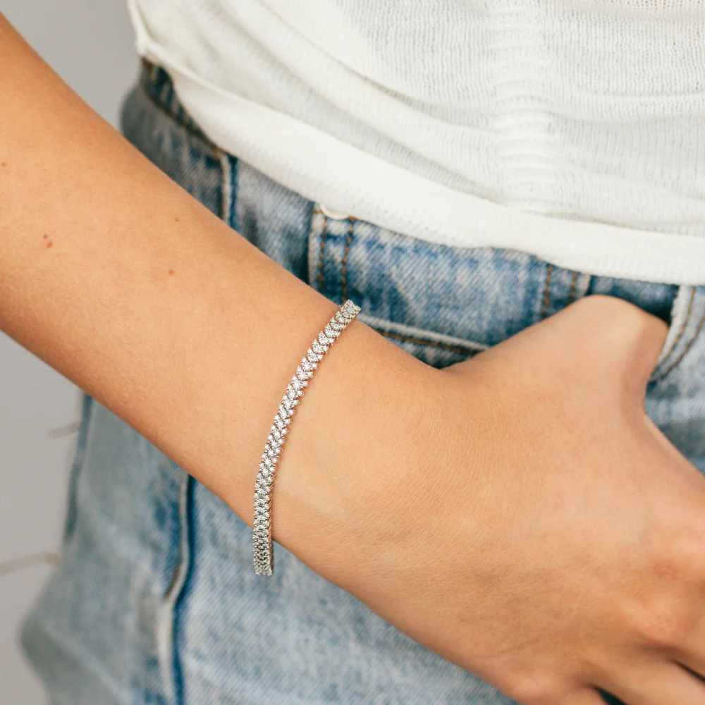Luminesce Lab Grown 1 Carat Diamond Bracelet in Sterling Silver - Image 3