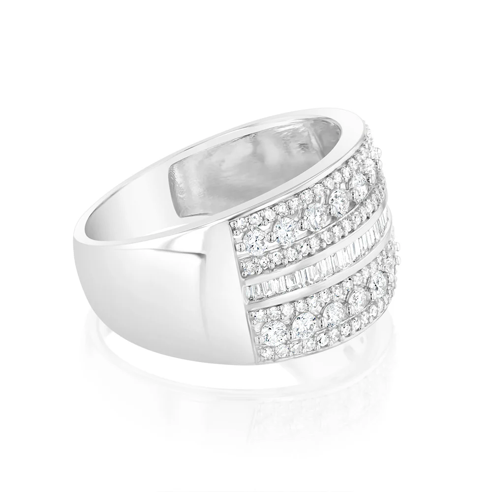 Luminesce Lab Grown 1 Carat Diamond Cluster Ring in Sterling Silver - Image 2