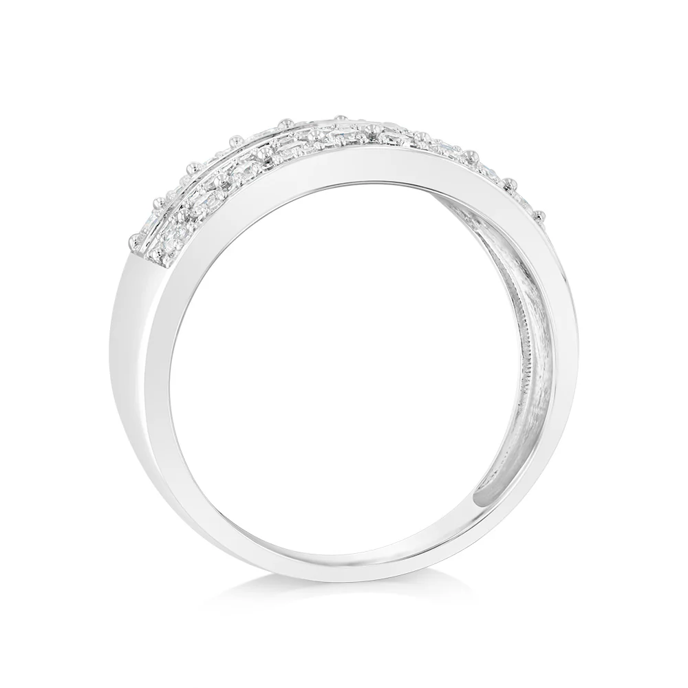 Luminesce Lab Grown 1 Carat Diamond Cluster Ring in Sterling Silver - Image 3