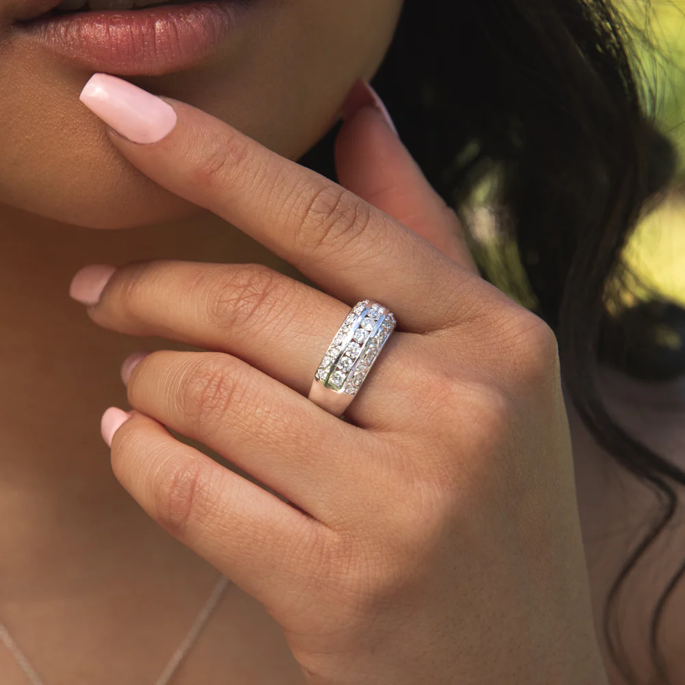 Luminesce Lab Grown 1 Carat Diamond Dress Ring in Sterling Silver - Image 2