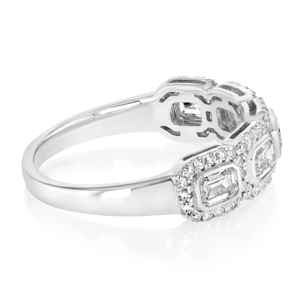 Luminesce Lab Grown 1 Carat Diamond Halo Ring in Sterling Silver - Image 2