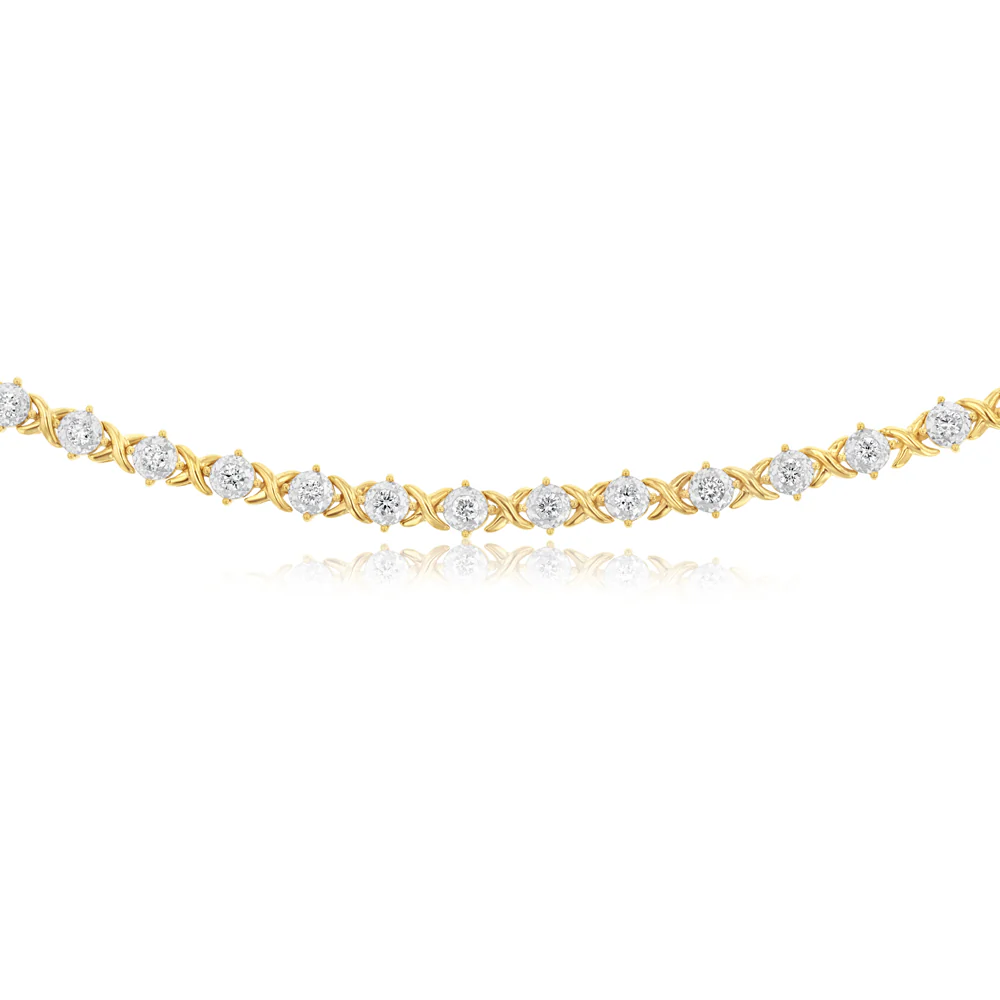 Luminesce Lab Grown 1 Carat Diamond Necklace in 9ct Yellow Gold - Image 3