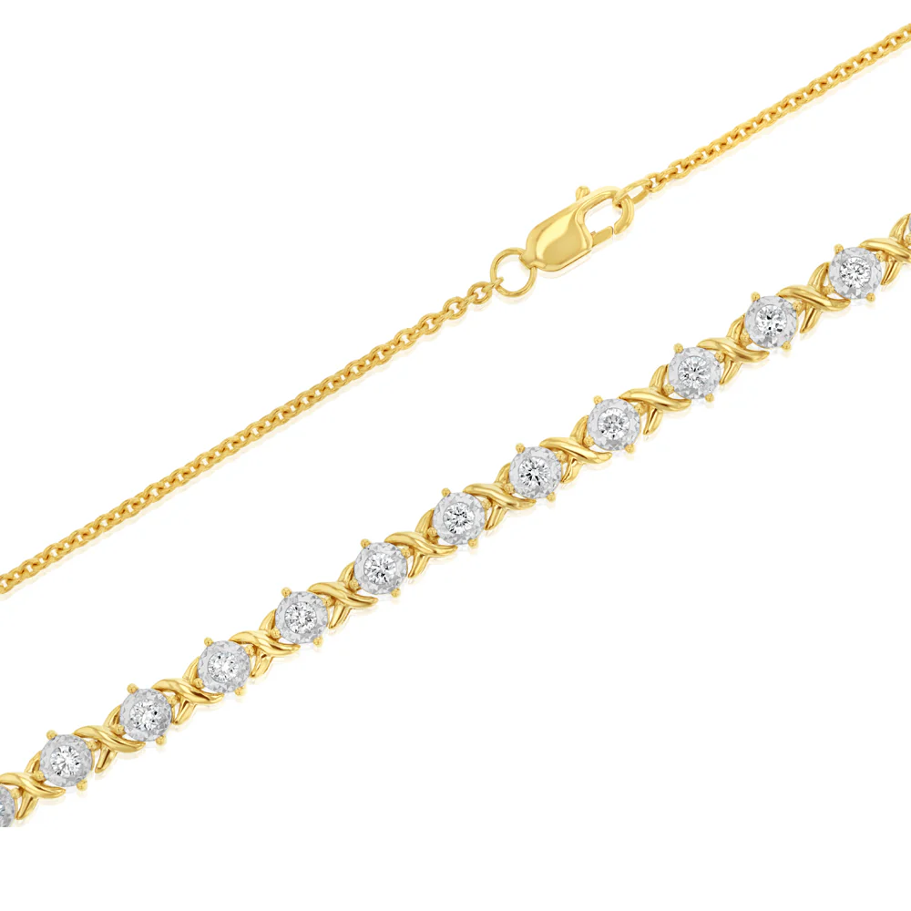 Luminesce Lab Grown 1 Carat Diamond Necklace in 9ct Yellow Gold - Image 4