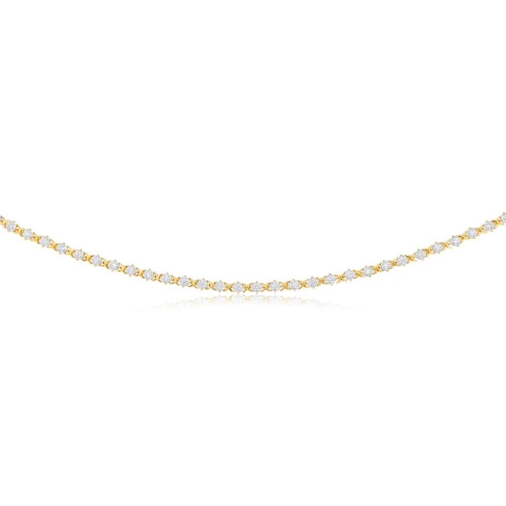 Luminesce Lab Grown 1 Carat Diamond Necklace in 9ct Yellow Gold - Image 5