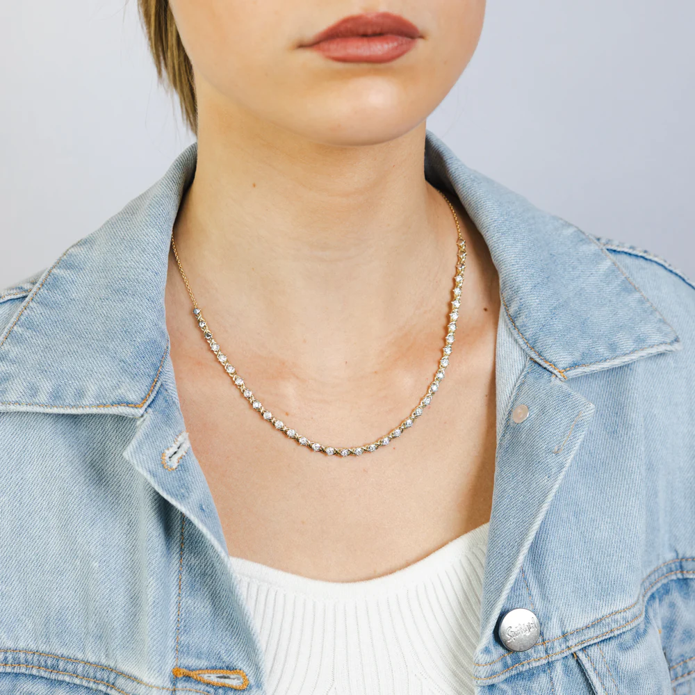 Luminesce Lab Grown 1 Carat Diamond Necklace in 9ct Yellow Gold - Image 6